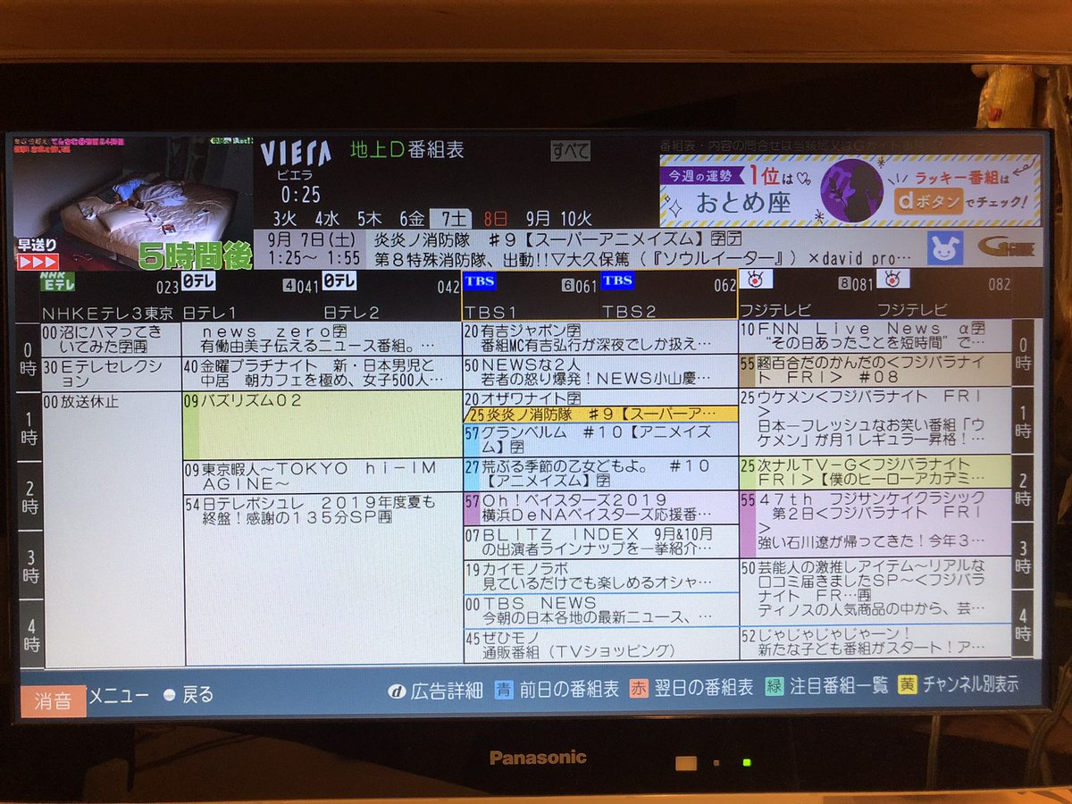 みぬさん Someden Joyr パナの番組表って大雑把過ぎる 30分番組が5分番組 的な大きさになっていて 気付かないことがあるんだよな いつもだと Tbsのスーパーアニメイズム枠とか Twitter