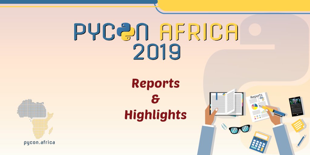 pyconafrica's tweet image. We just published our official conference report and highlights. You can find official stats from the conference, links to attendee blog posts and information about #PyConAfrica2020 rendition.

📜 bit.ly/PA19-Report
🎬 bit.ly/PA19-Highlights

#PyConAfrica #PyConAfrica2019