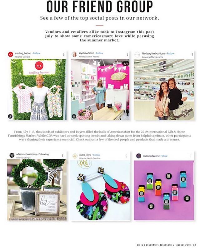AudraStyleArt's tweet photo. We are so excited about our mention in @gifts_and_dec magazine this past month! Can’t wait to see you all next month at @americasmartatl Apparel Market! ✨ #livecolorfully #audrastyle https://t.co/WUEKdNrdCz https://t.co/vbxa8tXSP5