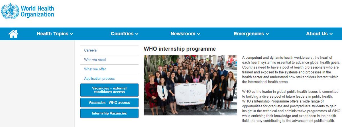 WHO_HQ_Interns's tweet photo. Are you a former or current #WHOIntern? Would you like your story to be featured on the official WHO website? If yes, fill out the survey below and share your experience of the WHO internship for the world to see! 🌍https://t.co/ibdF4iHaeY Deadline: 12th September https://t.co/TwSOXbTPRd