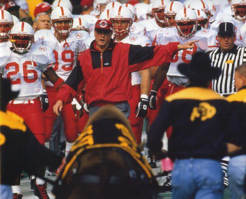 Husker247BC's tweet photo. Still one of the greatest #Husker photos there is. And we all know if Clinton Childs had to throw down with Ralphie, it would’ve been a bad day for the buffalo. https://t.co/hIprfx8pTg