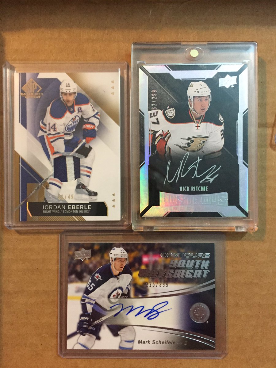 NorCalBoxBreaks's tweet photo. 🚨800 Follower Giveaway🚨7 Autos and 2 Patch Cards! Like, follow, and retweet to be considered! Thanks for the help everyone! @UpperDeckHockey @NHLBlackhawks @NHLJets @AnaheimDucks @EdmontonOilers #PayItForward #hobbyfam https://t.co/azWOEi82H7