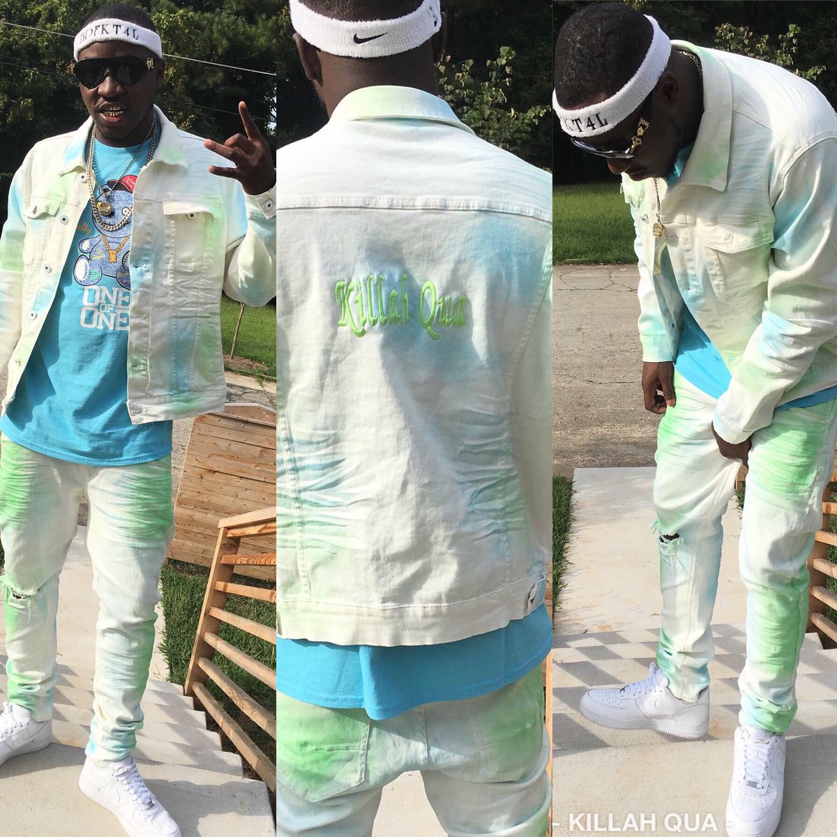 Qua_ThaStar's tweet photo. I’m kovered in sauce & I’m drippin it off💧 Gotta watch where I step when I walk through🤧‼️ 🤩🤑💰🌟💫 #OneOfOne #QuaThaSTAR #BDFKT4L💚💉 #MajorMobbin😈🦍 https://t.co/vPHD7E0UoC