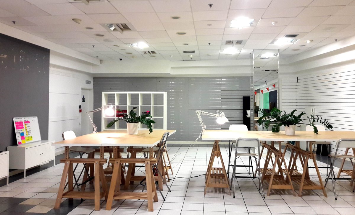 Who doesn't love before and after photos? The Happy Connections space at the #KyleCentre is shaping up nicely, who is ready to kick-off with some co-working? 

#communityspaces #loneliness #coworkingspace