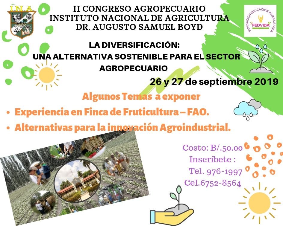 elreydemivida1's tweet photo. Celebremos los 79 años del Instituto Nacional de Agricultura y asiste al II Congreso Agropecuario. @infoplazass @LuisCisneross @Infoplazasaip
#yosoyinfoplaza https://t.co/iVQOh7SI0p