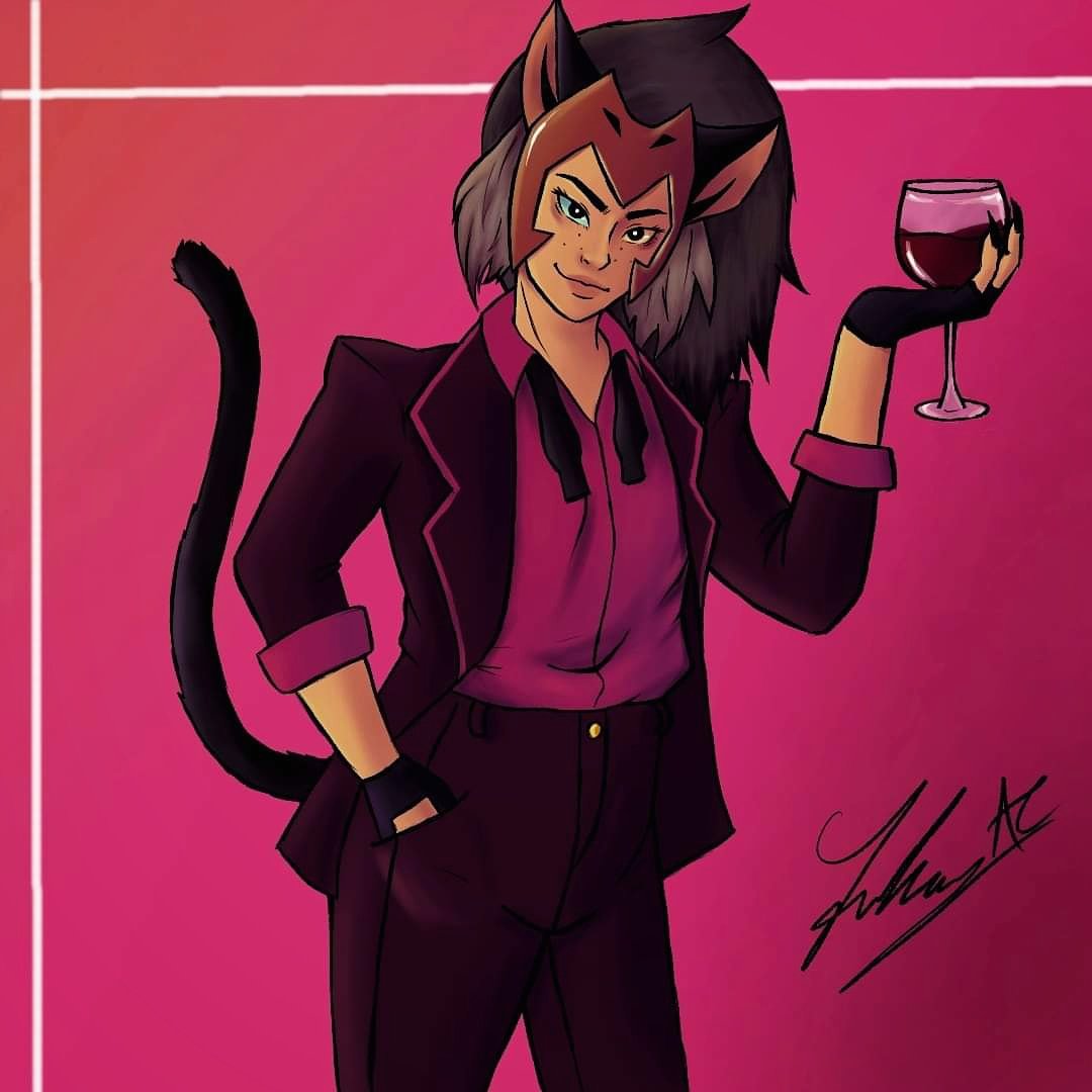 Rose19986's tweet photo. Cheers🥂 drawing by me! I'll be doing more she-ra fan art soon #SheRa #catra #digitalart #SheraandthePrincessesofPower https://t.co/NfznBWzslw
