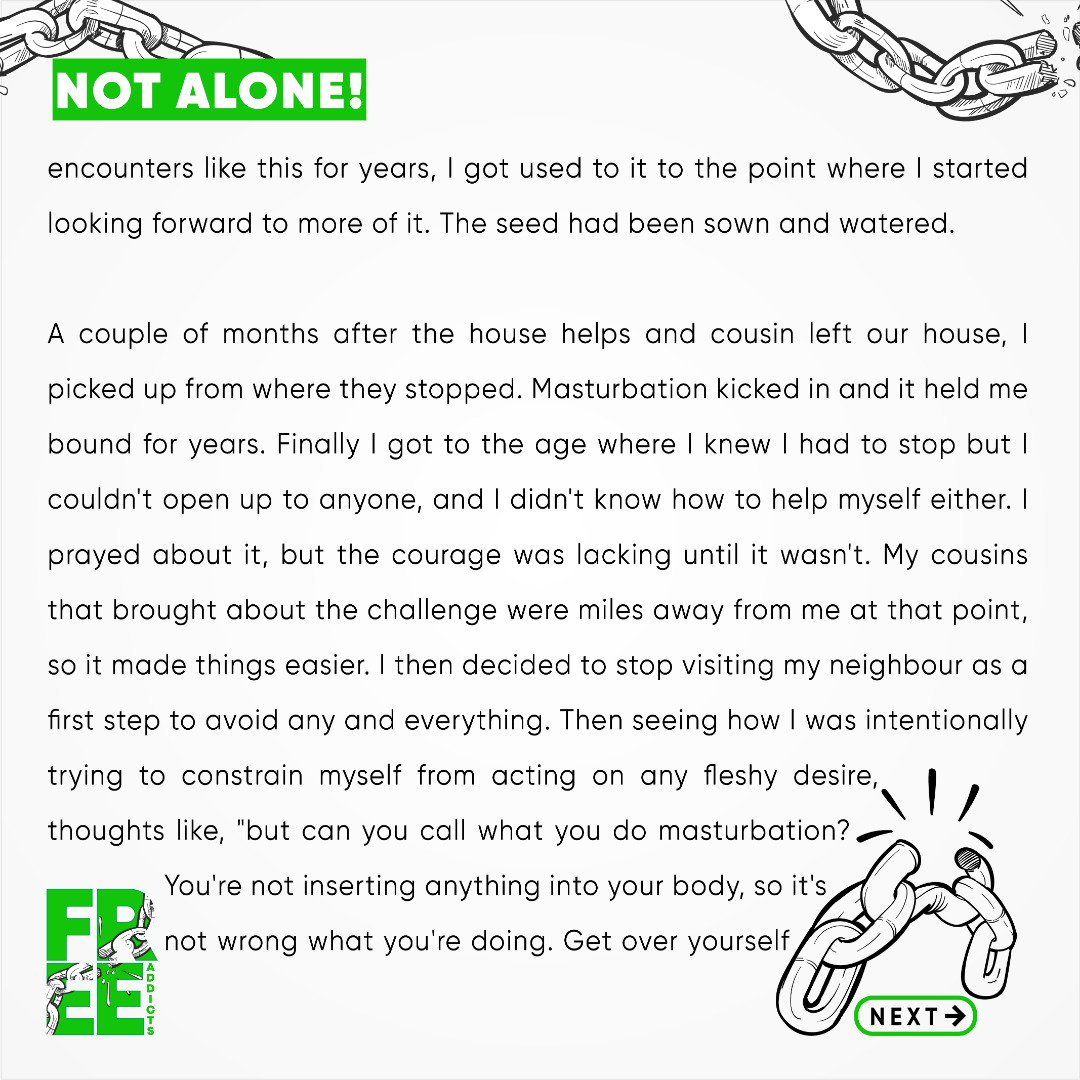 thefreed_'s tweet photo. You're not alone in this. Accountability really goes a long way. #freeaddict #freedomcommunity #IAmFreeIndeed https://t.co/4dLvvIvFnf