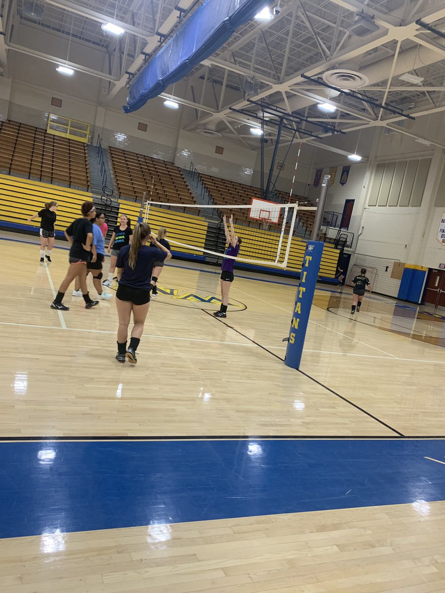 wmvball's tweet photo. The Lady Titans are taking this Labor Day to prepare for their first section match against Obama 🏐🤩 https://t.co/gffIthADrb
