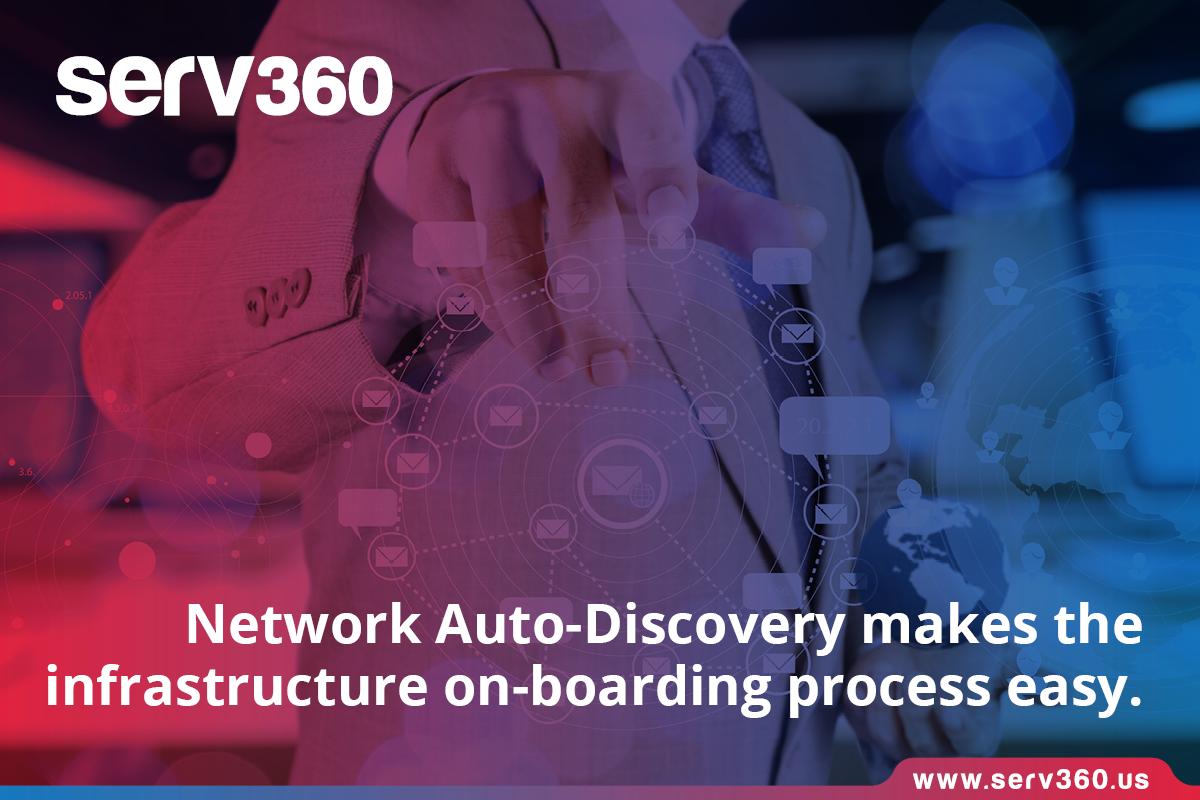 Serv_360's tweet photo. Network Auto-Discovery feature of Serv360 is one of the powerful processes that allows to add thousands of hosts in a matter of minutes saving tons of time and eases the infrastructure on-boarding process. https://t.co/bskNydnnly https://t.co/D3h2kxjo6Z