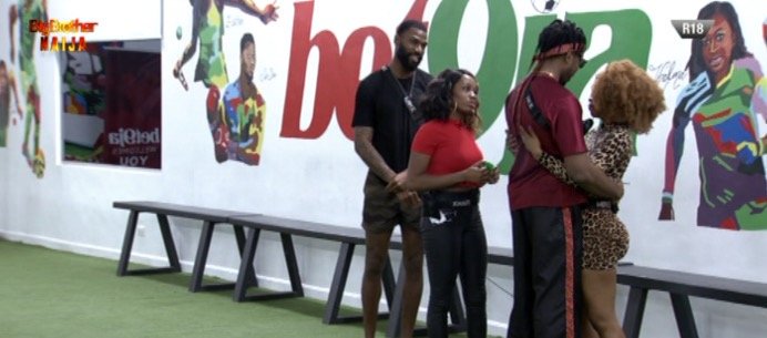 chillnapz's tweet photo. Lol. See #mike face. Those pair made him miss his wife. #BBNaija https://t.co/FrmFjQ29cL