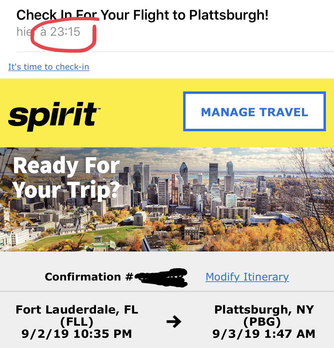 jffortier249's tweet image. @SpiritAirlines you should have your IT people fix this! Flight is canceled at 21:22 but I received an email telling me to check-in at 23:15 !! 🤷🏼‍♂️ #badsoftware now what pissed me off, you credit 100% of the ticket but I have to use it in the next 60 days, #tooshort #useless