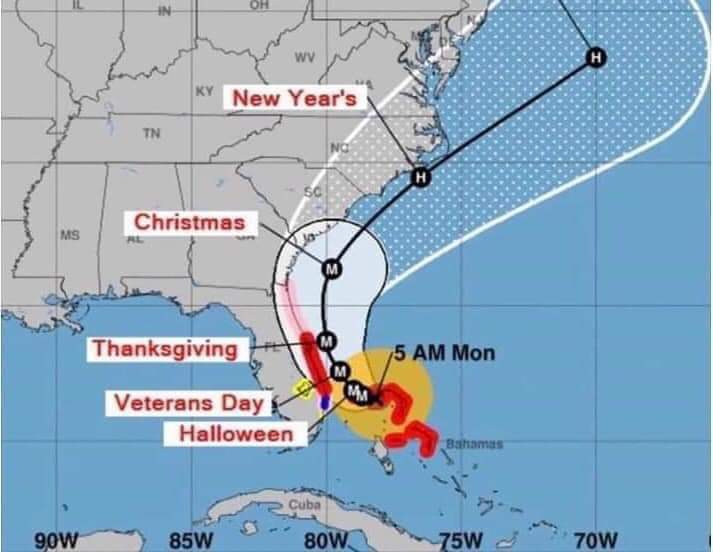 Free_Fla's tweet photo. Updated Dorian track... https://t.co/7W9OYwjYy5