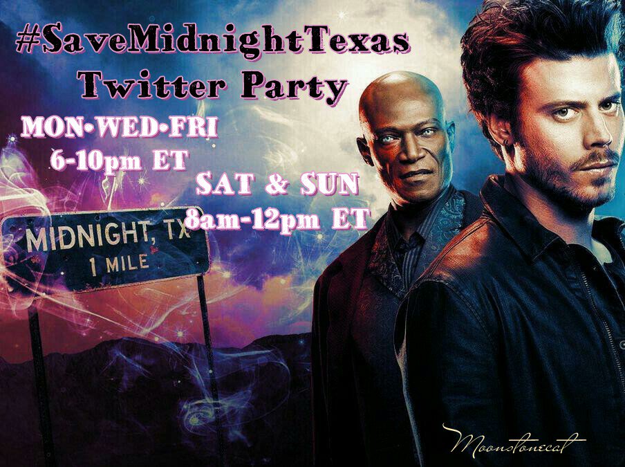 moon_stonecat's tweet photo. @Midnight_tx @NBCMidnightTX @DragonCon @Lisa_NGTV @CorinneOFlynn @LMManifold @KRADeC @WaylandSmith1 @annaKpants @RealCharlaine @ParisaFH @ArielleKebbel @JasonLewis @DylanBruce @PMensahOnline So HAPPY to see this!😁 We've never given up hope for Season 3 of #MidnightTexas. We have Twitter Parties to help get the attention of @Syfy @hulu @PrimeVideo @netflix &amp; @warnerbros. Join us in the fight to #SaveMidnightTexas. https://t.co/EJ8xpFWYfC