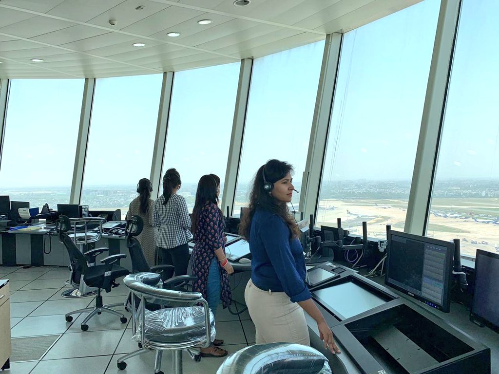 shukla_tarun's tweet photo. Check out India's new jazzy Air Traffic Control at @DelhiAirport by @AAI_Official. Seeing the plane landing from this glass room cant be explained in words. ATCOs must be excited too. #try #if #you #get #a #chance. https://t.co/Z2EVdAL48D