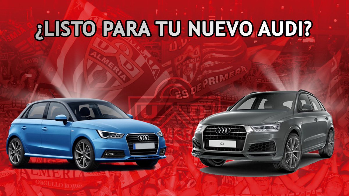 ¡Gracias por vuestro apoyo durante el #AlmeríaHuesca! 🔥 
Tras vuestro esfuerzo durante el partido hemos decidido aumentar nuestra apuesta y para el siguiente partido sortearemos un #AudiA1 entre todos los asistentes y un #AudiQ3 entre todos los abonados asistentes.
