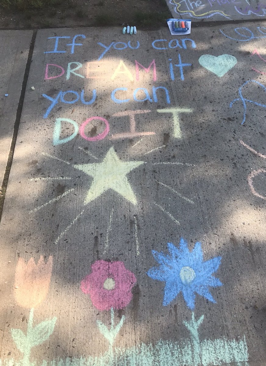 Meadow families, tomorrow is our Chalk Walk. Bring some chalk and write an inspiring message for the students!