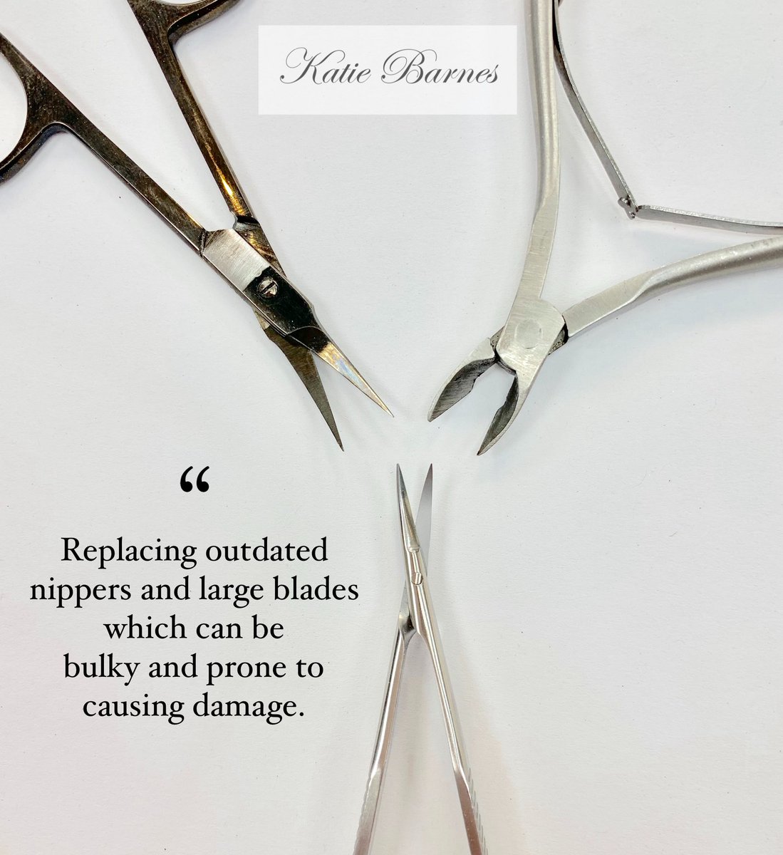 KatieBNails's tweet image. Our cuticle scissors are perfect for both nail tech and beauty therapists for perfecting their manicure and pedicure services. #katiebarnestoolrange #confidenceinonehandgoodtoolsintheother
