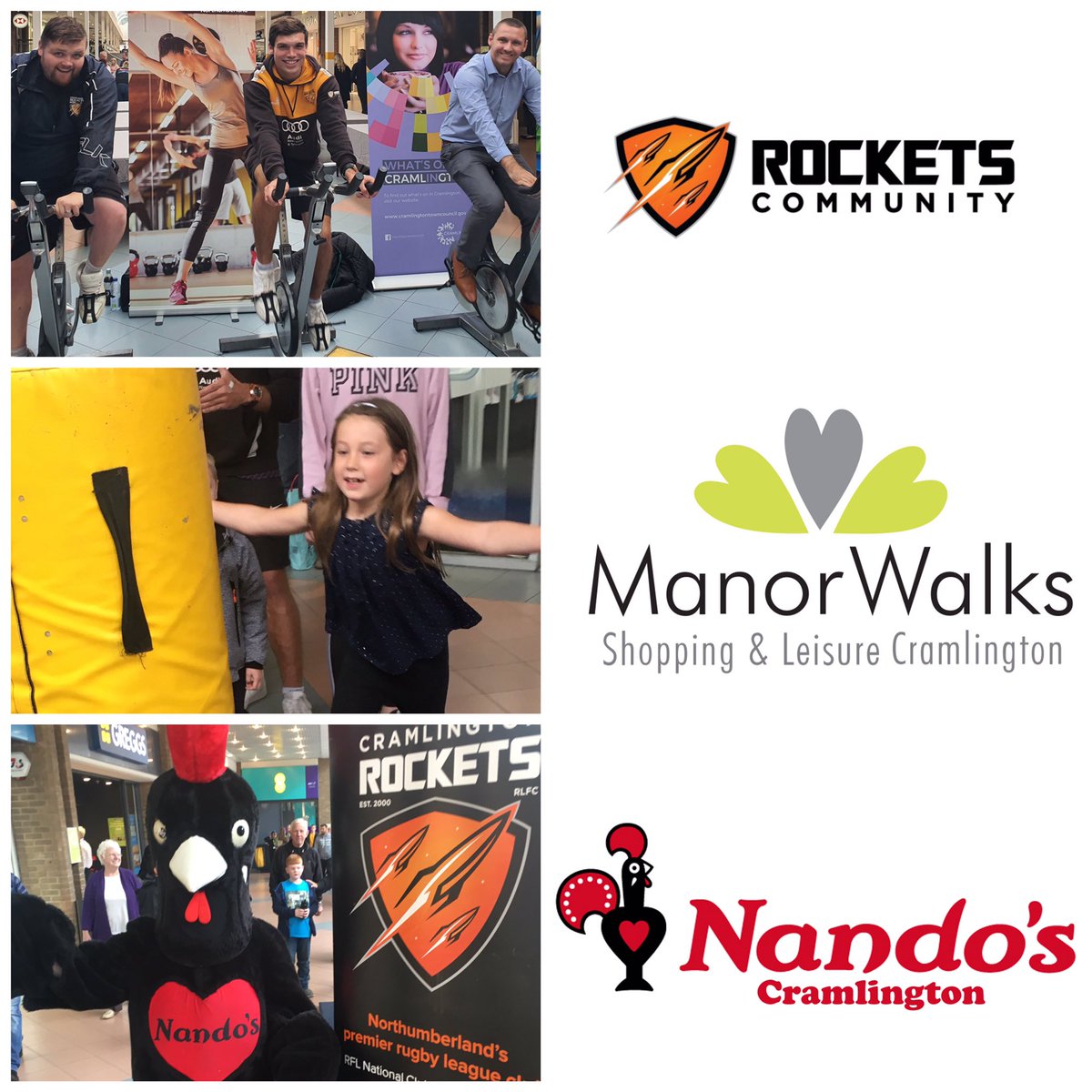Great day showing what Cramlington has to offer with <a href="/CramlingtonRLFC/">Cramlington Rockets</a> , <a href="/RC_CoachBear13/">Daniel Gilroy</a> , <a href="/ManorWalks/">ManorWalks</a>  and <a href="/NandosUK/">Nando's</a>