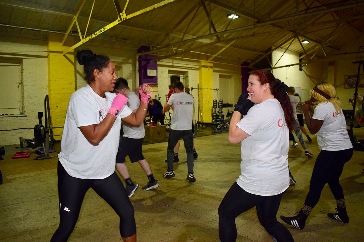 WCFighter's tweet photo. 'Absolutely love this !' says contender Diane Roberts about the #whitecollarfighting training in #Stockport DM us if you want to raise money for #charity & get fit ;-) @hitsradiouk
@cashforkids #wcf #wcfighter #fundraiser #boxing #cash4kids #Manchester https://t.co/6J9Zie1D1T