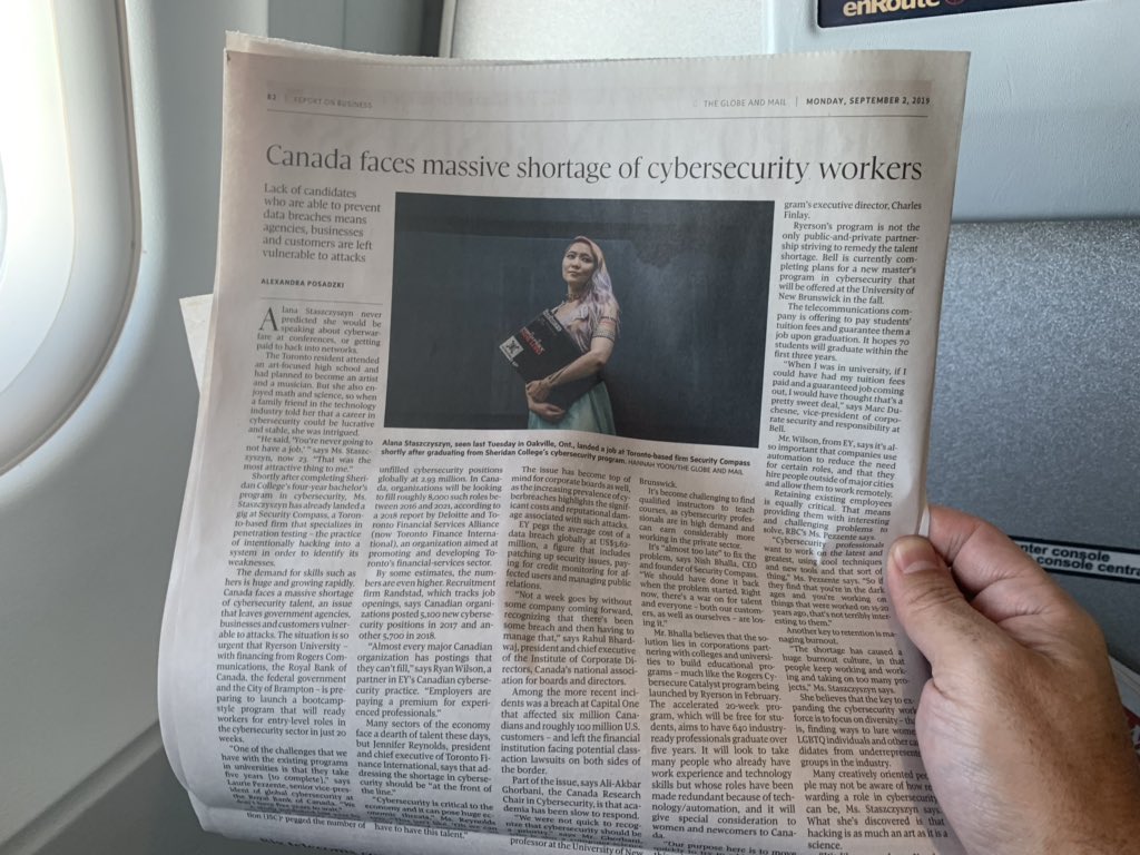 Notícia do jornal The Globe and Mail do Canadá: mercado canadense carece de profissionais de Cybersecurity! Imagina no Brasil?