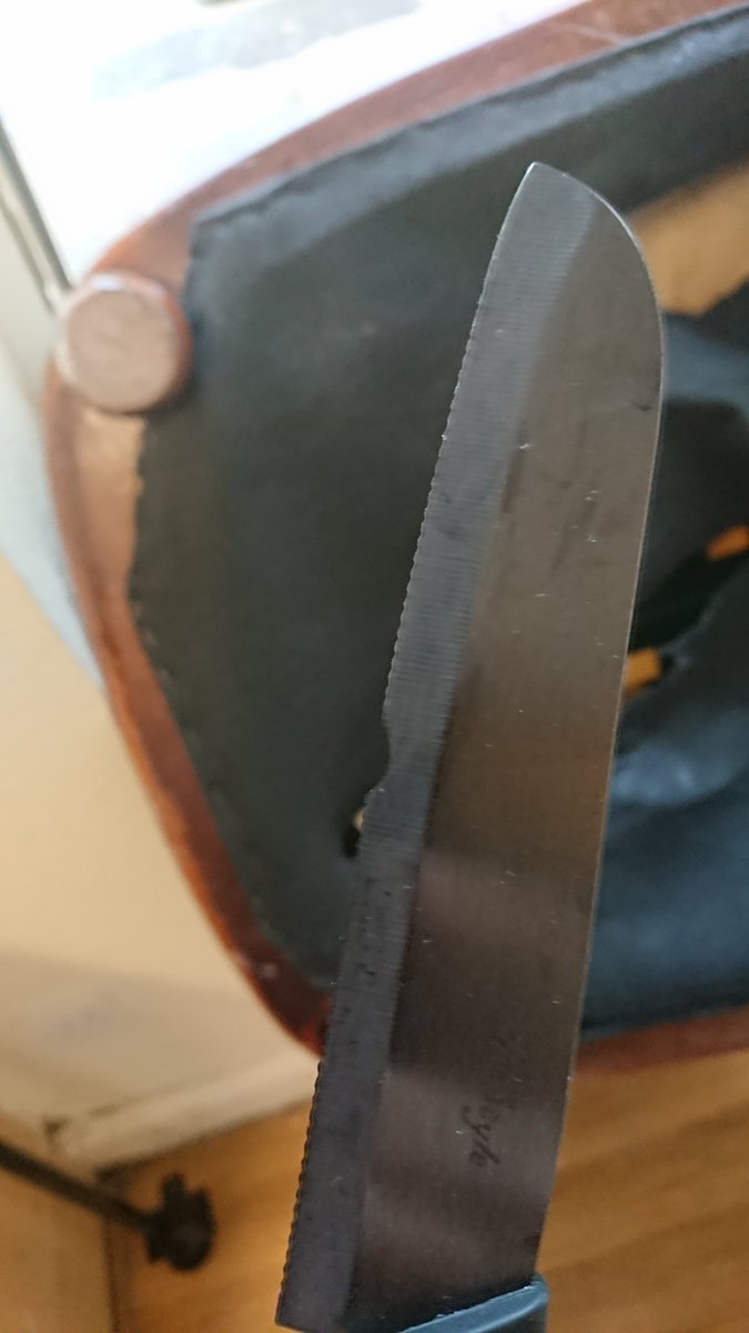 I tried hacking off a piece from the side with my ceramic kitchen knife and it broke off... Maybe I'll just sleep with the door open tonight.