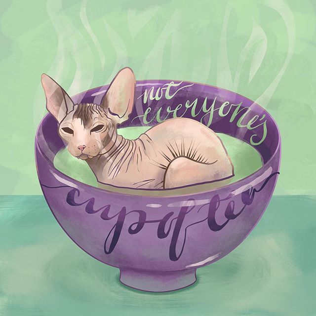 anarchyena's tweet photo. This time it's matcha tea! 🍵🍃🐱 only one more cat until I call this short series completed, then onto the next project. But more hairless cats, and other animals, to follow for sure 😉😉
.
.
.
.
.
.
.
#sphynxlife #sphynxlover #sphynxswag #sphynx #sp… https://t.co/eJDaCdBaia https://t.co/uLKRqXZA4d