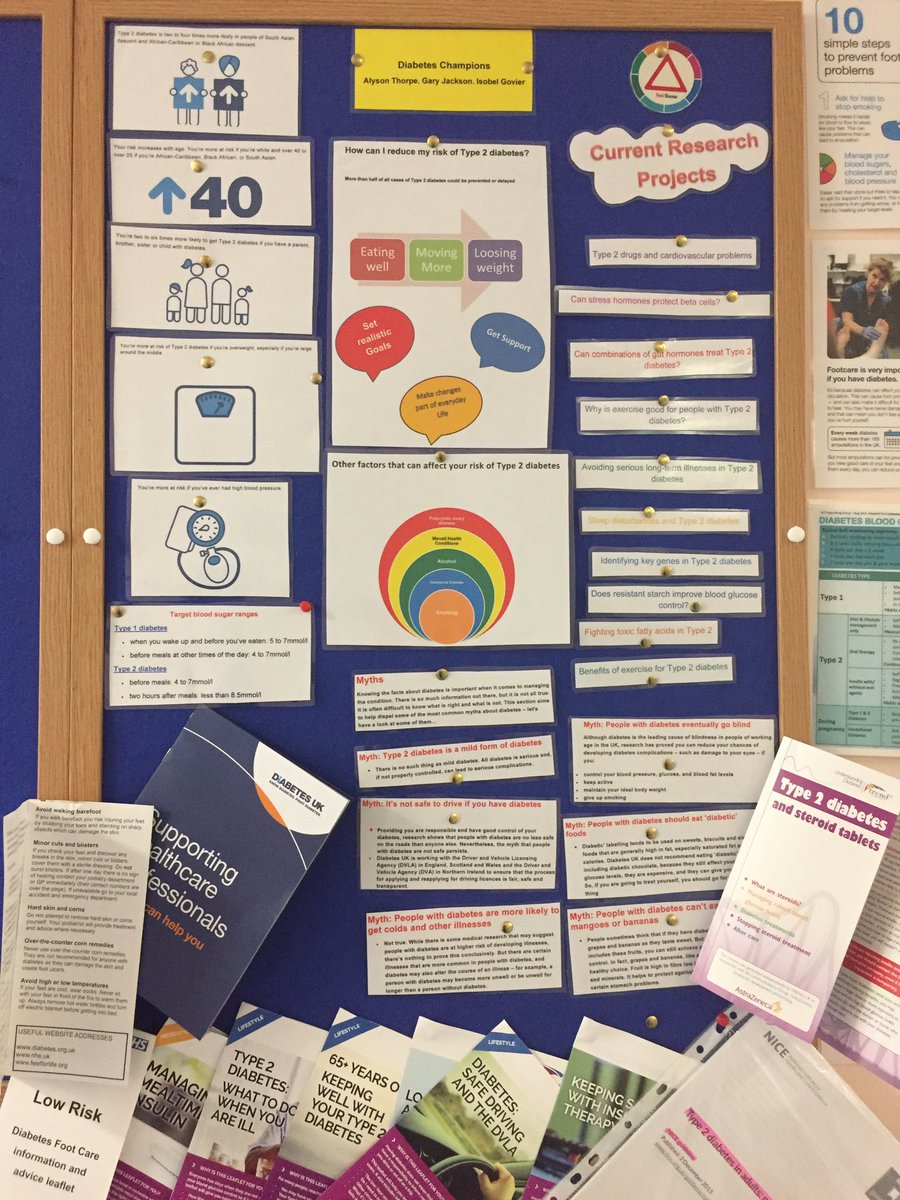 Our fabulous student who will be joining us as a newly qualified nurse has already completed an informative diabetes display for the ward - keep up the amazing work 😀 @CHSInpatientLPT @LPTnhs @LisaMarieMarti3