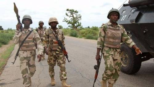 SaharaReporters's tweet photo. Troops Neutralise Terrorists In Borno, Destroy #ISWAP Equipment | Sahara Reporters 
The attack was launched as the terrorists prepared for an offensive on troop’s location.
READ MORE: https://t.co/sDulk6LNXU https://t.co/d8crN4Uw1D