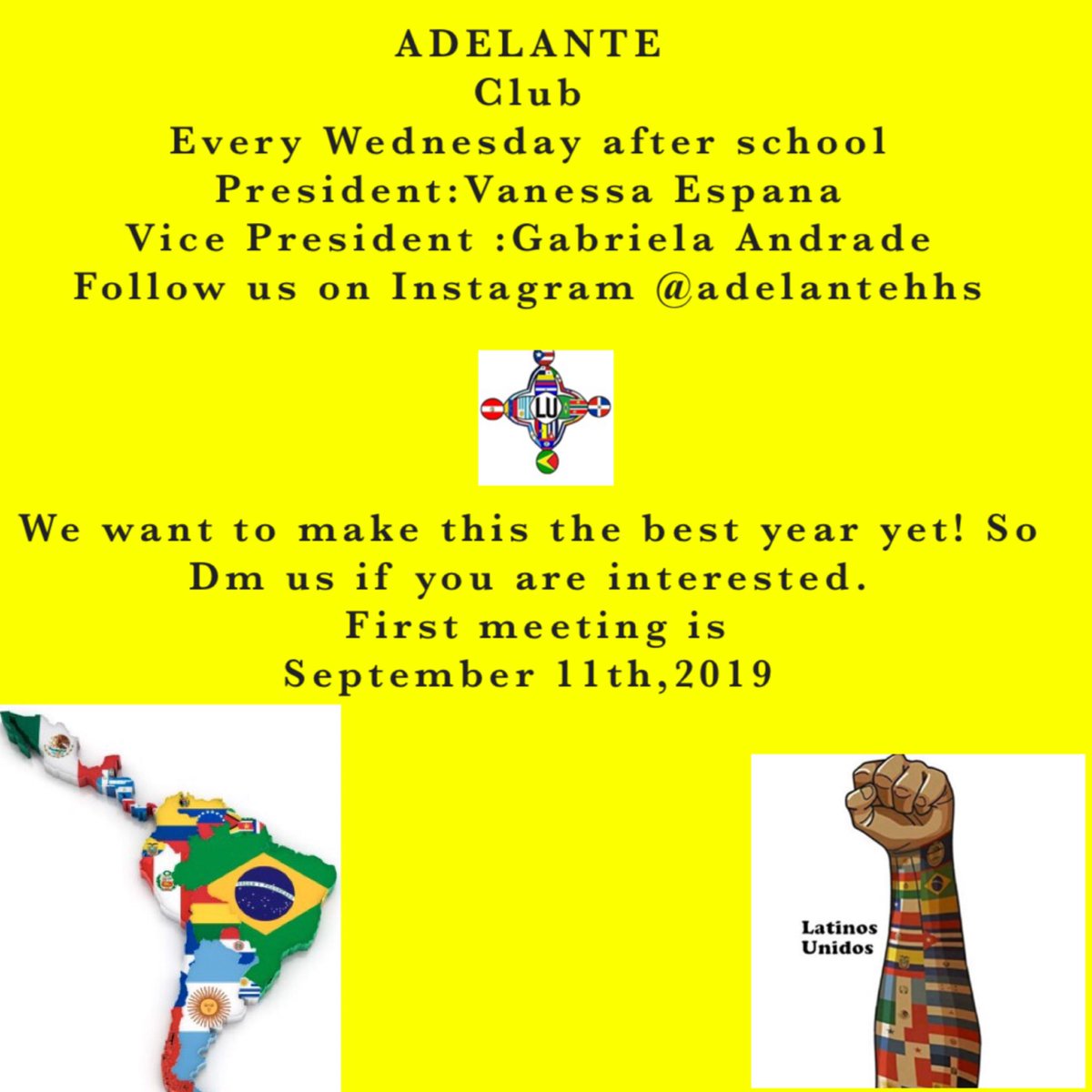 AdelanteHHS's tweet photo. I hope everyone has had an amazing summer. I am looking forward to seeing everyone this year and some new faces.
 LETS MAKE THIS AN AMAZING YEAR !-Vanessa https://t.co/Zypn5IhvFY