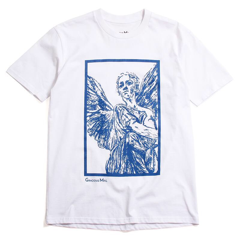 graciousmfg's tweet photo. The main graphic in the Fly Away Capsule was inspired by angelic Baroque style sculptures - 100% Combed Cotton #StayGracious Link to Purchase: https://t.co/WMqvFl1QBp https://t.co/nMEdN4fXis