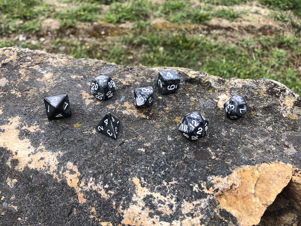 AdventureDice's tweet photo. Would dwarves mine slate? Perhaps not the most precious of things they could mine, but when this molten variety was discovered it became more valuable than mithral. 

Molten Slate polyhedral #dice set. #diceporn 🎲 https://t.co/QMWFKs5uWk https://t.co/gQuOA4Tyf1