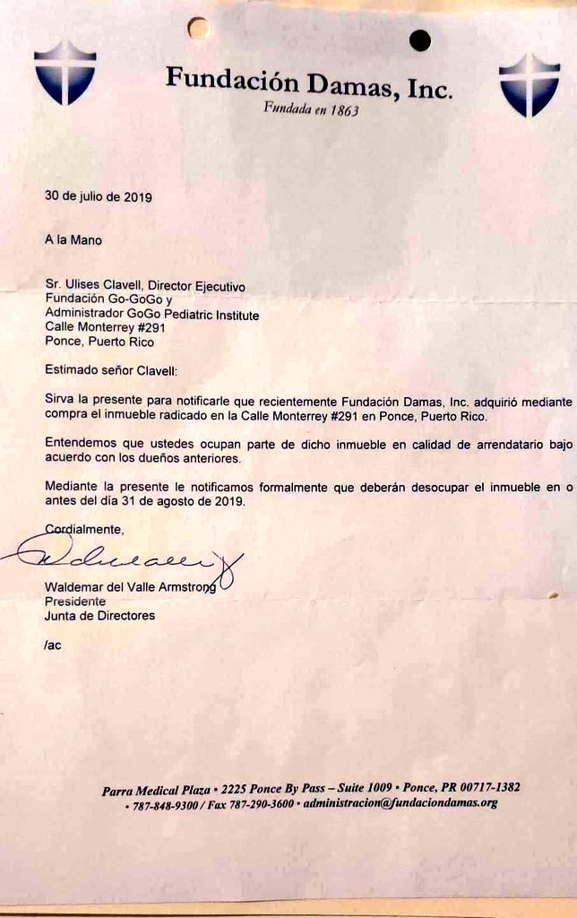 MarleseSifre's tweet photo. Estas son las cosas que NO logro comprender y veo la mano del interés y poder económico haciendo maldad. Quieren sacar a @GoGogoFND @GogoPediatric de sus facilidades. Léalo y comparta su indignación y oposición a esta patraña. #TeamGogo soy testigo de su gran trabajo. https://t.co/BFQfndo0nW