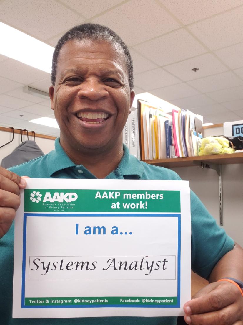 KidneyPatients's tweet photo. Happy #LaborDay 2019 ! Enjoy these photos of AAKP members at work - this photo is of AAKP Ambassador Curtis Warfield. Check out AAKP’s employment resources by clicking here: https://t.co/3Sr260AIbp #KidneyWorks #kidneydisease #kidneypatients #kidneypatient @chwcbak https://t.co/4dmEY1U2Vj