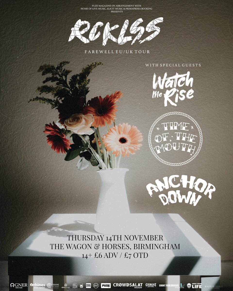 AD UNIT back in Birmz, supporting @rcklssUK @ Wagon &amp; Horses, 14th November
Big shout to Mason from Blinded Media for putting us on this, let’s get it.