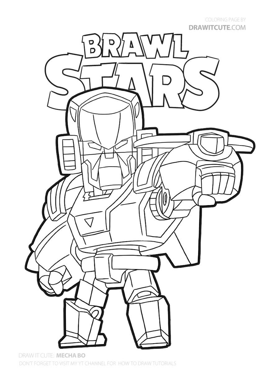 Brawl Stars Coloring Pages New Coloring And Drawing - spike robo do brawl stars para colorir