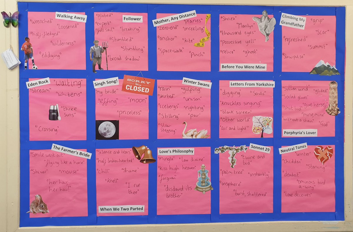 MrsDMcCaffrey's tweet photo. Love a new display! This year i want my displays to be interactive, referred to, and useful for students all year! I make a great game out of this one and have created retrieval questions (see quiz cards hanging) #classroom #memoryretention #microquotes #aqaloveandrelationships https://t.co/DUCFWDZMMl