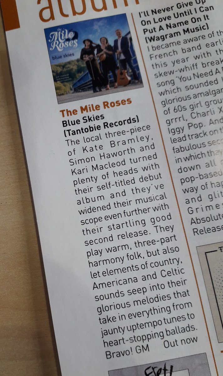 themileroses's tweet image. Thanks to the Crack mag for our first review of #BlueSkies #TheMileRoses Bravo!