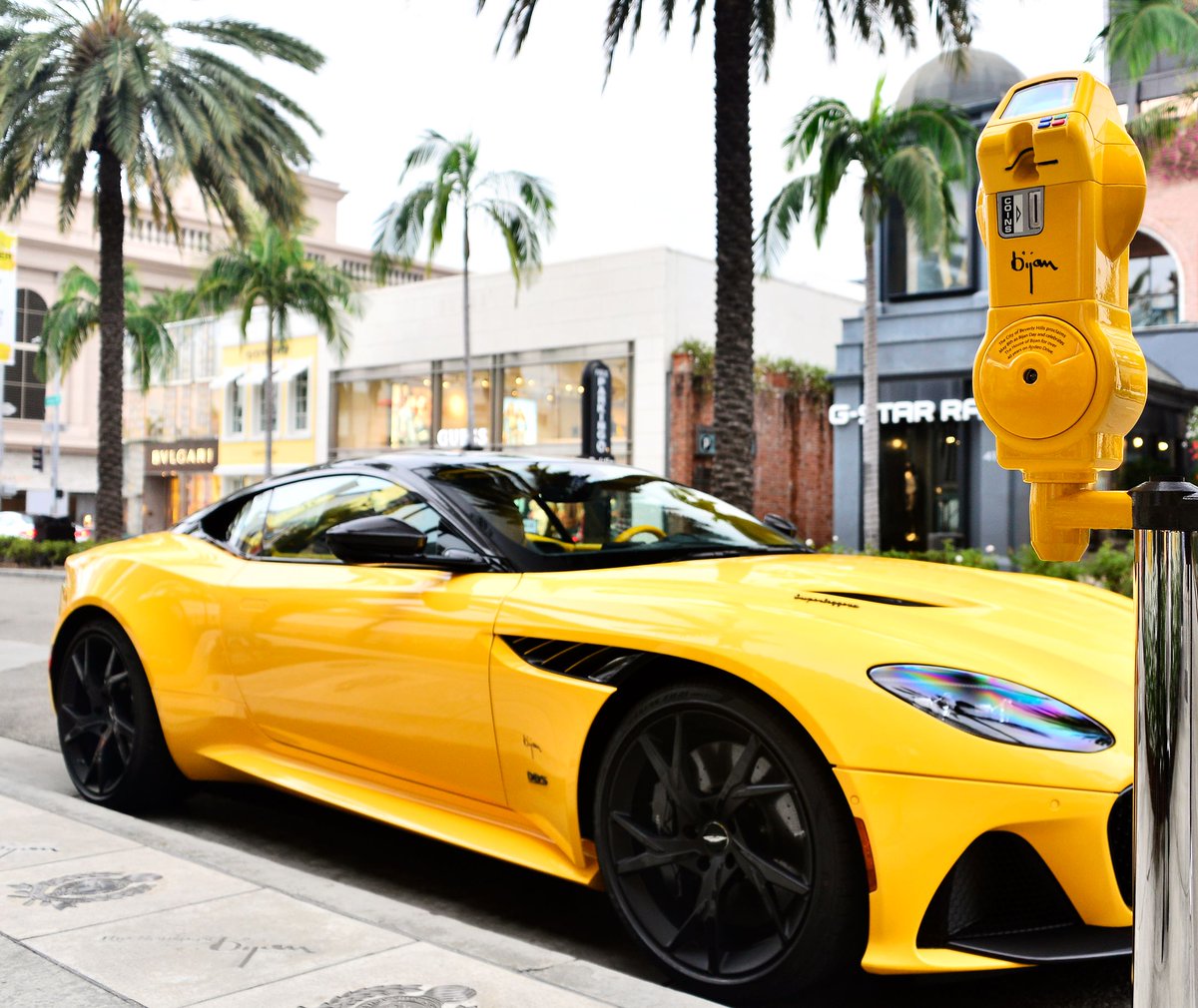 astonmartin's tweet photo. There’s a new kid in town.

The Bijan Edition DBS Superleggera rests outside House of Bijan on Rodeo Drive.

#QbyAstonMartin https://t.co/YXHw65zdts
