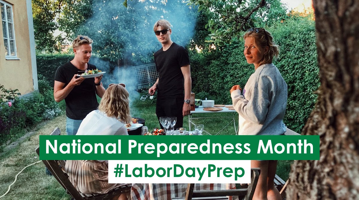 readyontario's tweet photo. Having a Labor Day bbq today? Bbqโs are great for emergency cooking so pick up some extra fuel #JustInCase! #LaborDayPrep #BeReady #NatlPrepMonth https://t.co/RCXIvc9Jvn