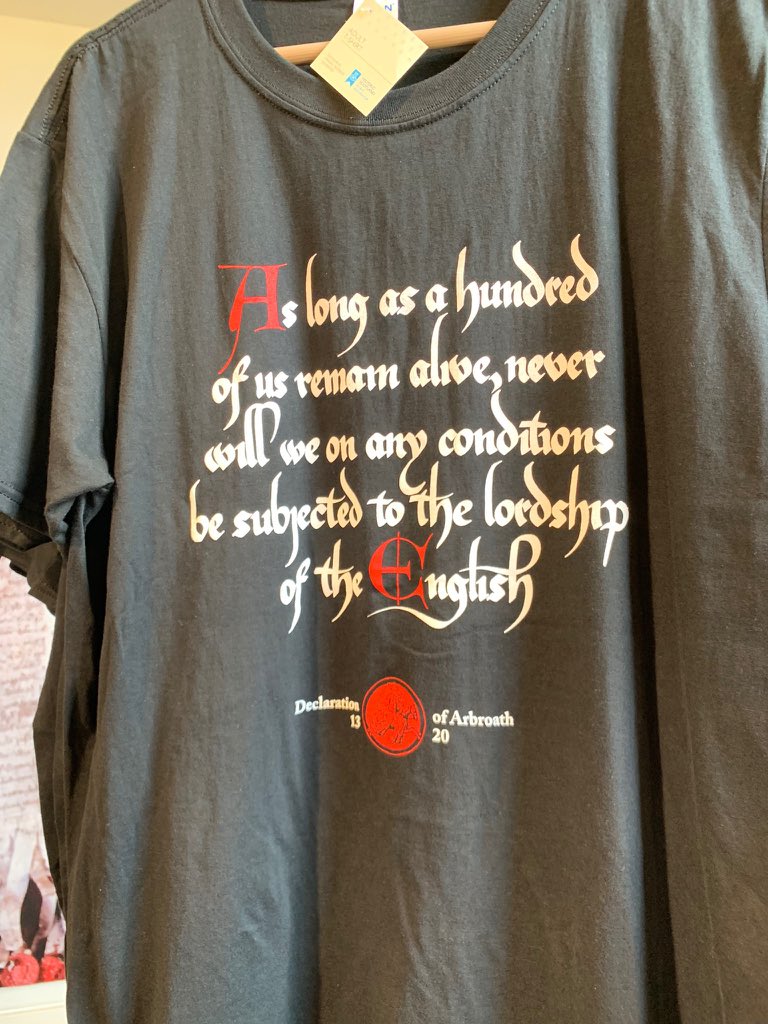 IanJKendall's tweet photo. Since the Arbroath declaration in 1320 I'm not sure if things have changed ... ? 

Not whe you are still selling t-shirts like this ? https://t.co/liwBCW6oEb