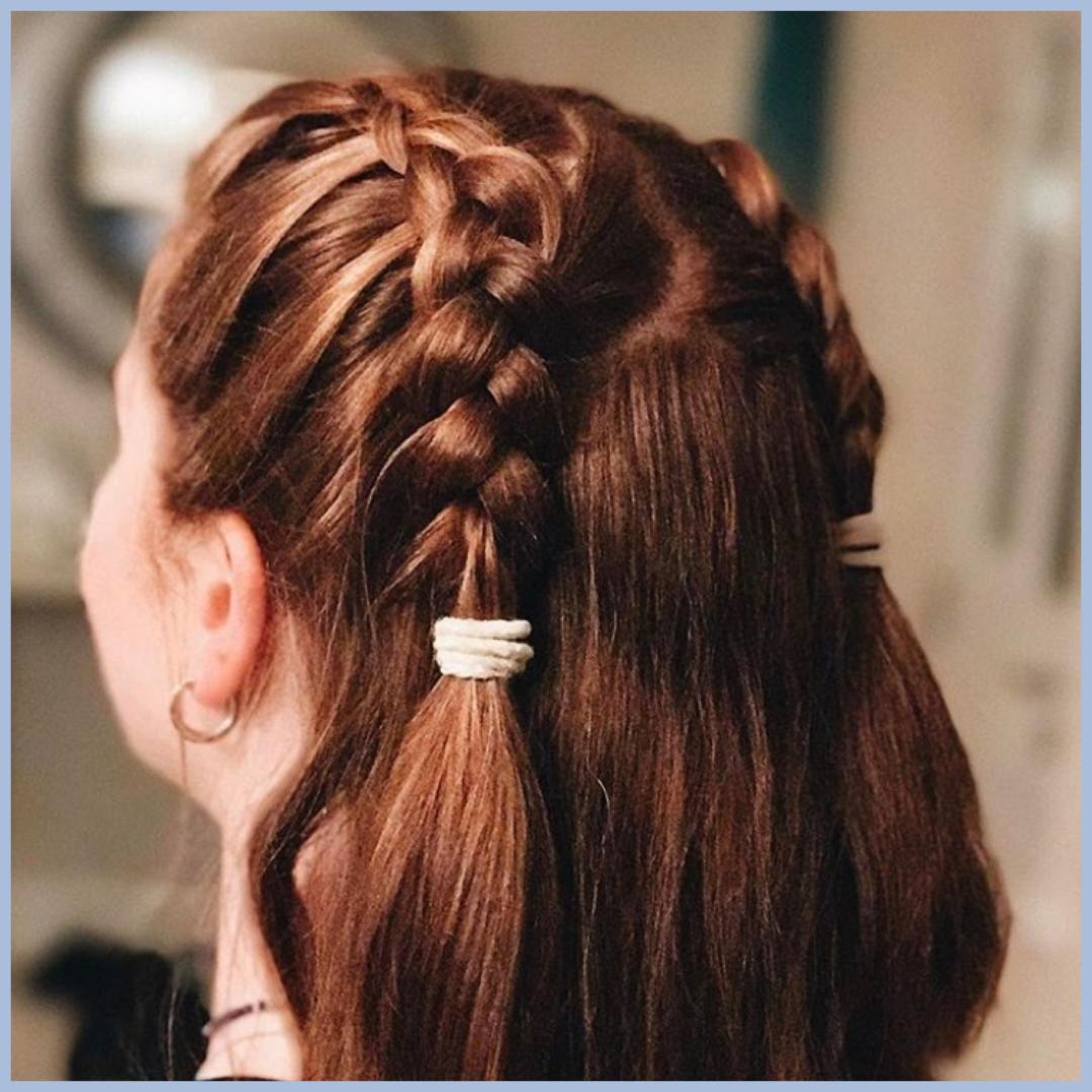 Braiding is a brilliant way to give your hair a little creative lift. Styling doesn't have to be hard - give this one a go 👍#hairstyling #hairlift #braids #plaits