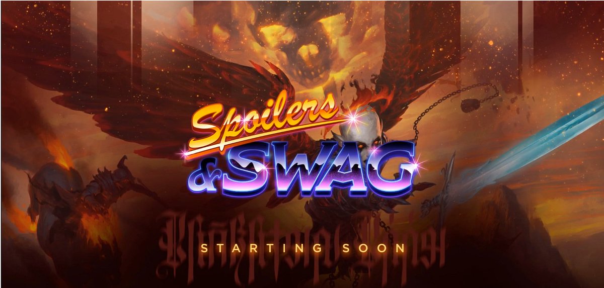 Wizards_DnD's tweet photo. Mark your calendars for a TUESDAY #SpoilersAndSwag this week! @ChrisPerkinsDnD and @katewelchhhh will be dropping #DnD spoilers and #DungeonsAndDragons swag tomorrow 9/3 at 4pm PT! https://t.co/BQ6oHnTfrW
