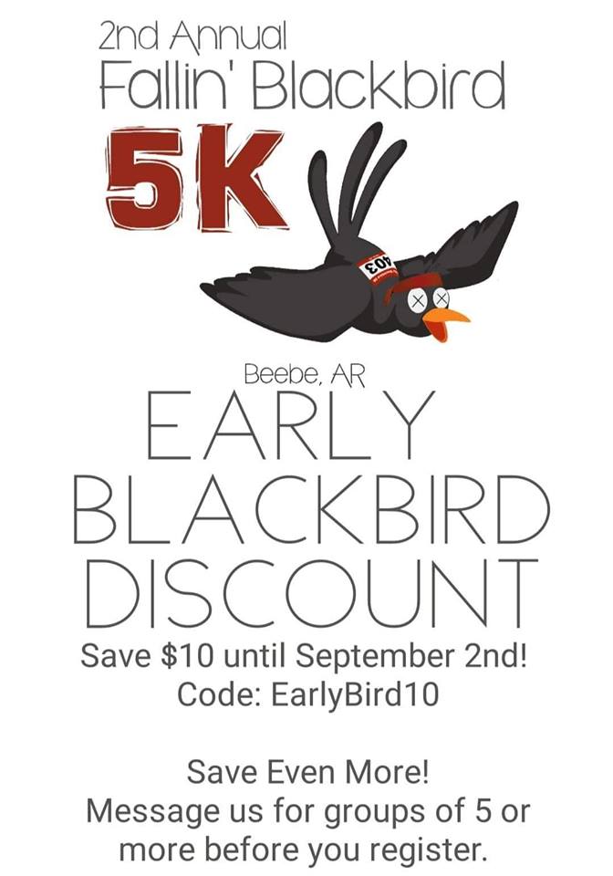 beebechamber's tweet photo. Register now and SAVE!
https://t.co/7EaSce48BW
#BeebeChamber #Beebe #Arkansas #FallinBlackbird5K https://t.co/rmAw39Z2x5