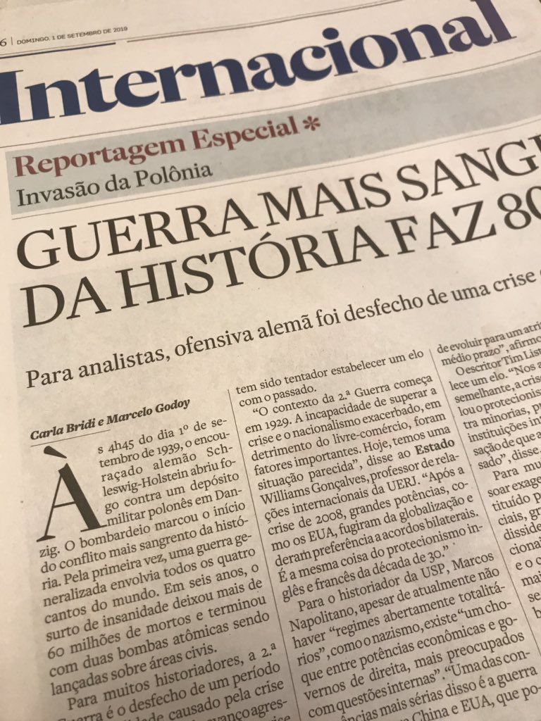 RevistaAnamaco's tweet photo. @GeneralMourao Excelente matéria sobre a 2GM no Estadão deste domingo https://t.co/HTUte1WwoT