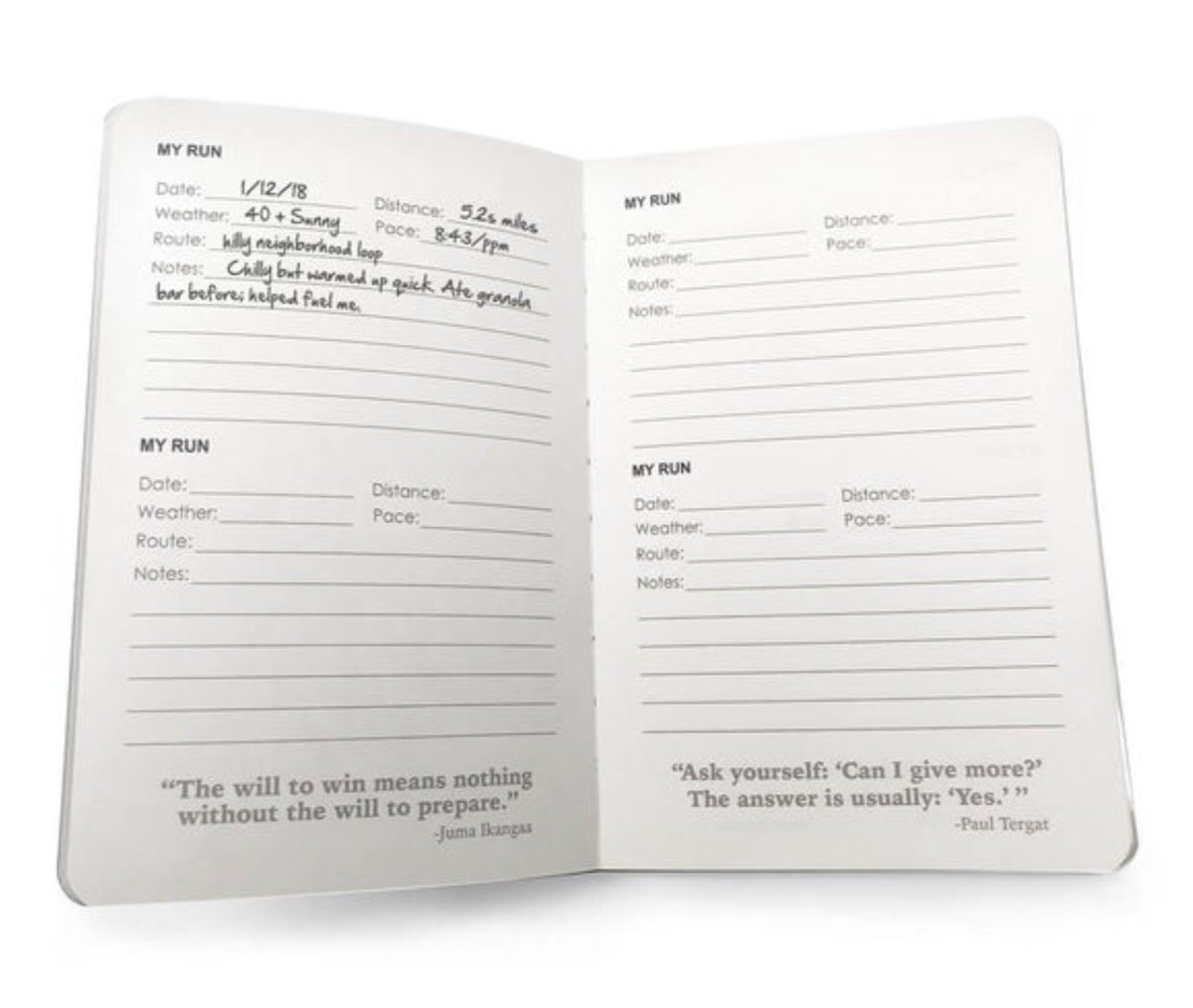 RRSMovement's tweet photo. How are you keeping track of all your runs? We have running journals that will help you reach your goal, track your progress &amp; match your style.  Visit our website for more info about these great journals. #RunnersJournal #runners #marathontraining #Run https://t.co/3Xu2fGr2CS https://t.co/jSNzTsITuu