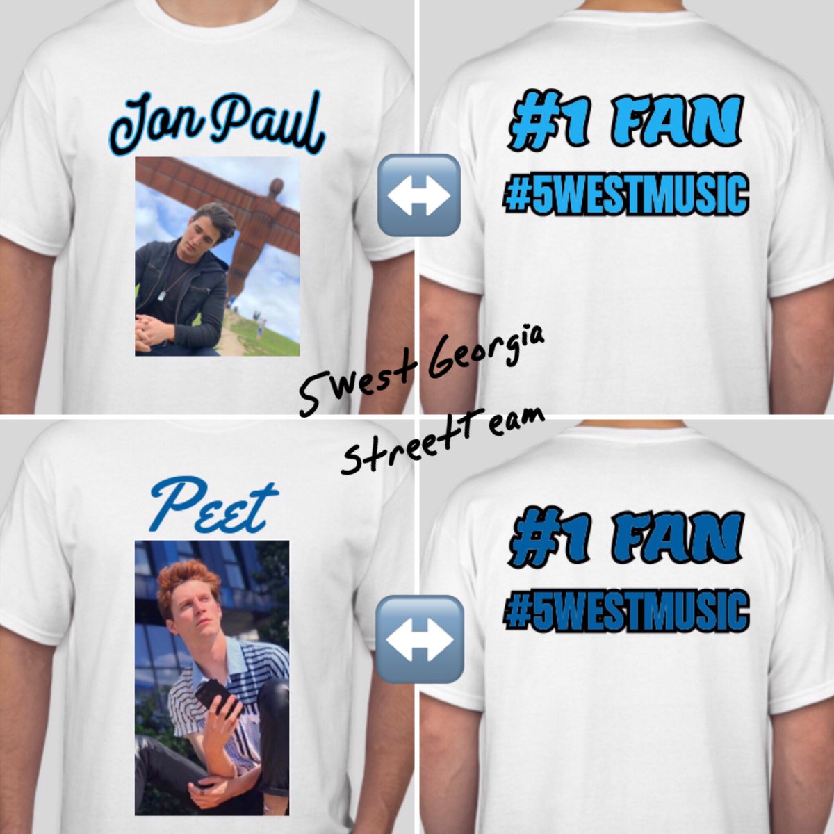 5WESTGeorgia's tweet photo. Individual guy merch T-shirt ideas π @5WESTMUSIC #JonPaul #Peet #Owen #Luc #5west
#5westmusic
#5westmerch
#5westmerchandise #5weststreetteam @JonPaul5WEST @Owen5WEST @Peet5WEST @Luc5WEST @5WESTStreetTeam https://t.co/WdTnASGtON