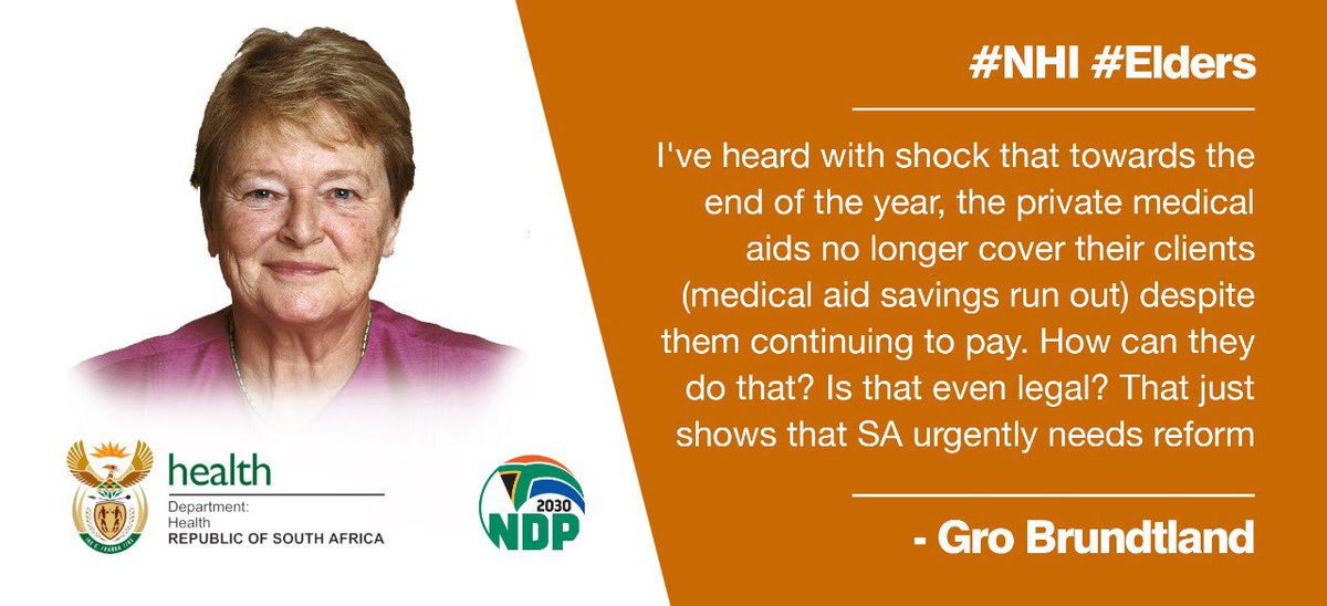 South Africa urgently needs #NHI #GroBrundland <a href="/TheElders/">The Elders</a>