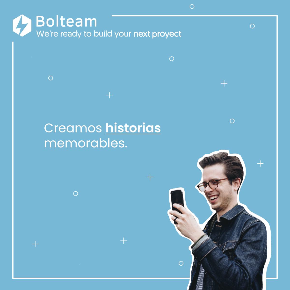 Bolteam_'s tweet photo. Las personas no compran lo que vendes, compran una experiencia con una buena historia. En Bolteam ⚡️ nos especializamos en crear buenas historias.

Conoce nuestros servicios aquí: https://t.co/6BYr5wcU1F

#Branding #Web #SocialMedia #marketing #Management #DigitalDesign https://t.co/iFky7S03RO