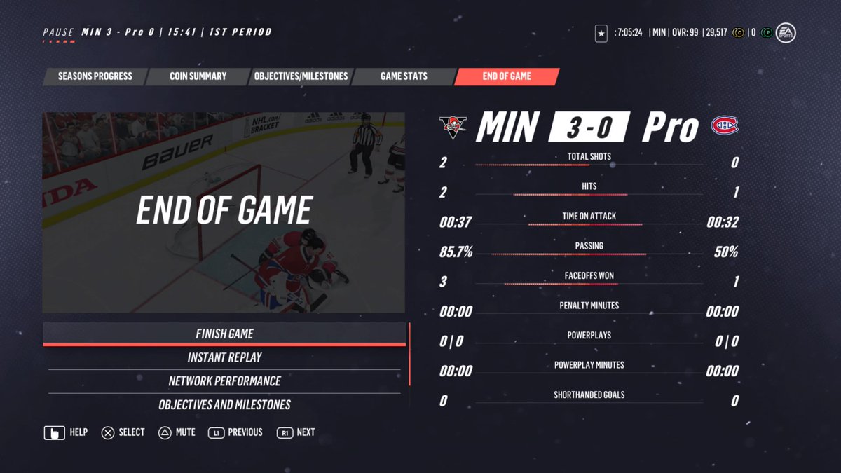 WabbaPlays's tweet image. 2 shots, 3 goals EZ Clap #PS4share #NHL19