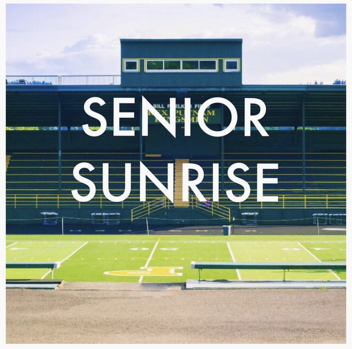 Hey SENIORS! Tomorrow is the Senior Sunrise from 6am-7:30am on the football/soccer field! Be there to start of your last year with your class!